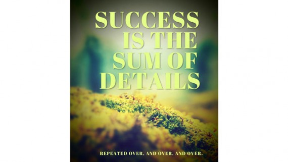 Success is the sum of efforts and details
