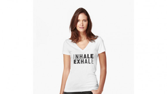 inhale exhale, breathe, mindfulness, mediation, deep breath, revolution australia, australia shirts, women's shirt