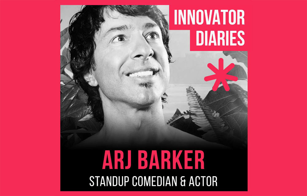 Arj Barker, Innovator Diaries, Flight of the Concghords, Australia podcast, inspiring podcast, stand up comedy, satire