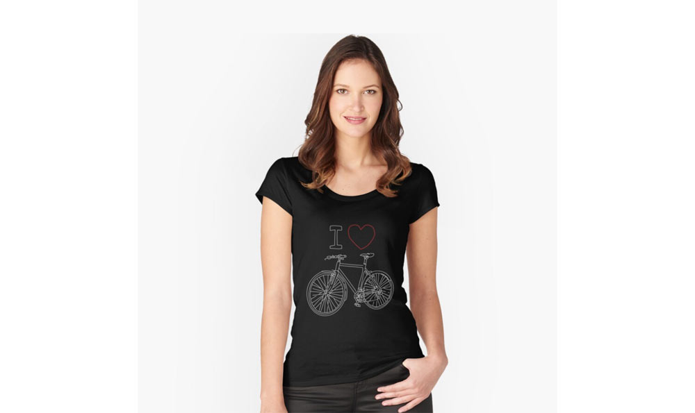 I heart bike, I heart biking, I love biking, Bicycle t-shirt, Biking Shirt, Graphic T-Shirt, Revolution Australia