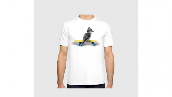 Kookaburra, Cool Bird t-shirt, headphones t-shirt, graphic t-shirt, kookaburra australia