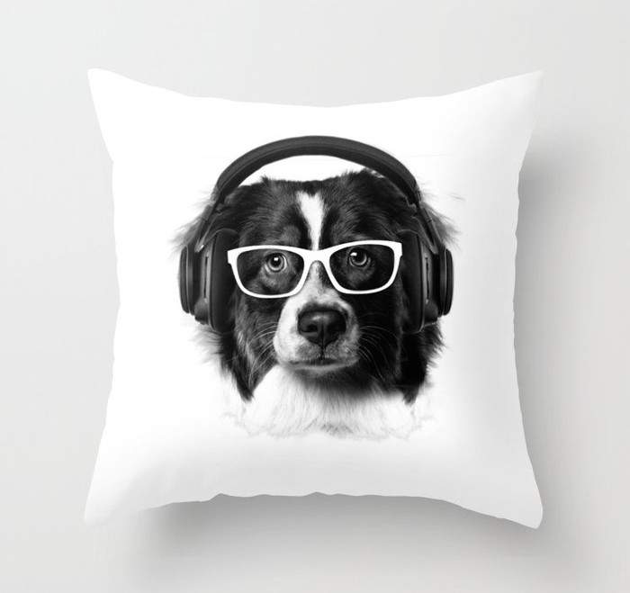 Cute Dog with Headphones and Glasses, Revolution Australia, Australia design, Australia art prints
