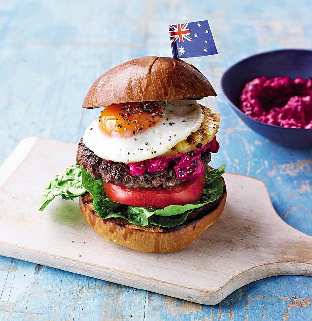 burger with the lot, beetroot burger, Aussie burger