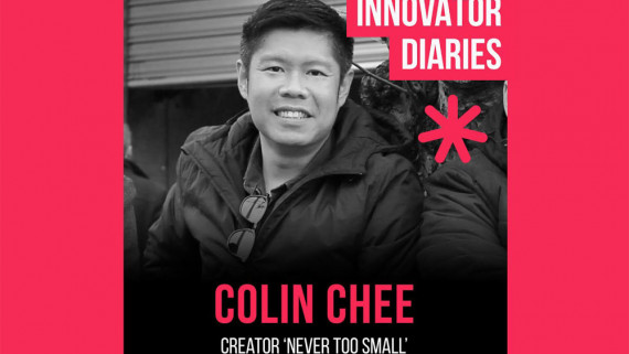 Colin Chee, Never Too Small, YouTube channel, YouTube, influencer, Innovator Diaries, Australian podcast, podcast episode, innovator, entreprenuer