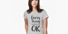 Everything is gonna be ok, Australian t-shirt, aussie shirt, Revolution Australia, Fitted T-shirt, chill out shirts, yoga shirt, travel shirt