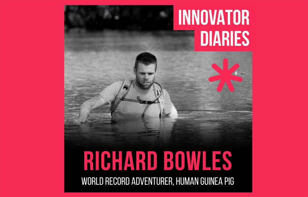 Richard Bowles, World Record Holder, Adventurer, Human Guinea Pig, Innovator Diaries, Australian podcast, podcast episode, innovator