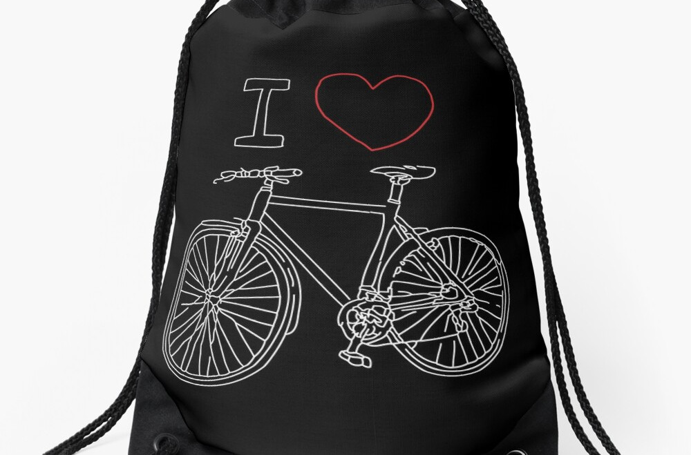 Revolution Australia, I Heart Bike, Biking, Drawstring bag, hippie draw string bags,