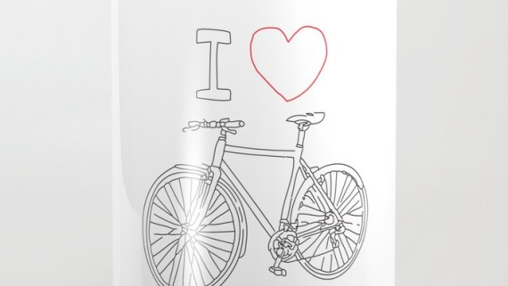 I heart bike, love bike, cycling, riding bikes, outdoors, Aussie lifestyle, Revolution Australia, Aussie design, minimalist, for him, for her, white