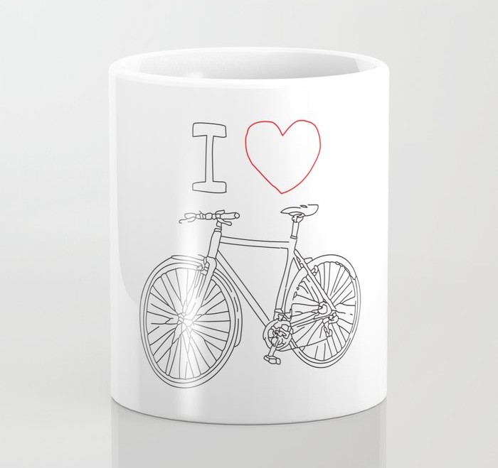 I heart bike, love bike, cycling, riding bikes, outdoors, Aussie lifestyle, Revolution Australia, Aussie design, minimalist, for him, for her, white