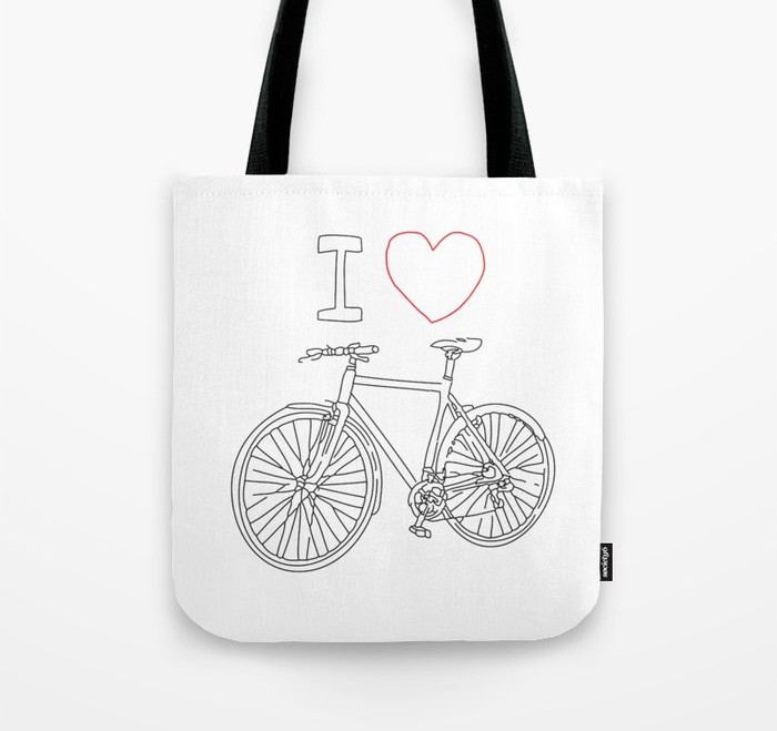 I Heart Bike, Tote Bag, Revolution Australia, Aussie design, tote bag, errands bag, beach bag, lightweight, durable, for him, for her